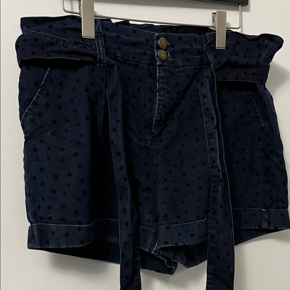 Women's Navy Heart Polka Dot Shorts (2 for $20)